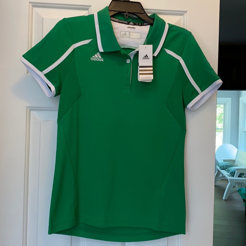 Adidas Climalite Green Shirt.  Size Small. NWT